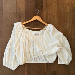 Apiece Apart Cela Boho Ruffle Crop Top